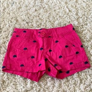 PREPPY Hot pink with navy elephants shorts